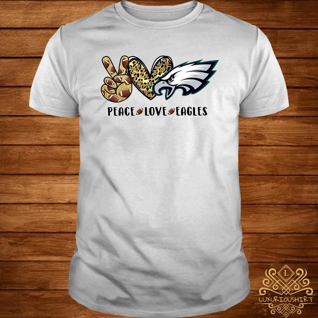 Peace Love Philadelphia Eagles T-Shirt For Women - Personalized Gifts:  Family, Sports, Occasions, Trending