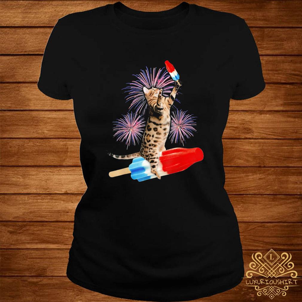 Cat riding store bomb pop shirt