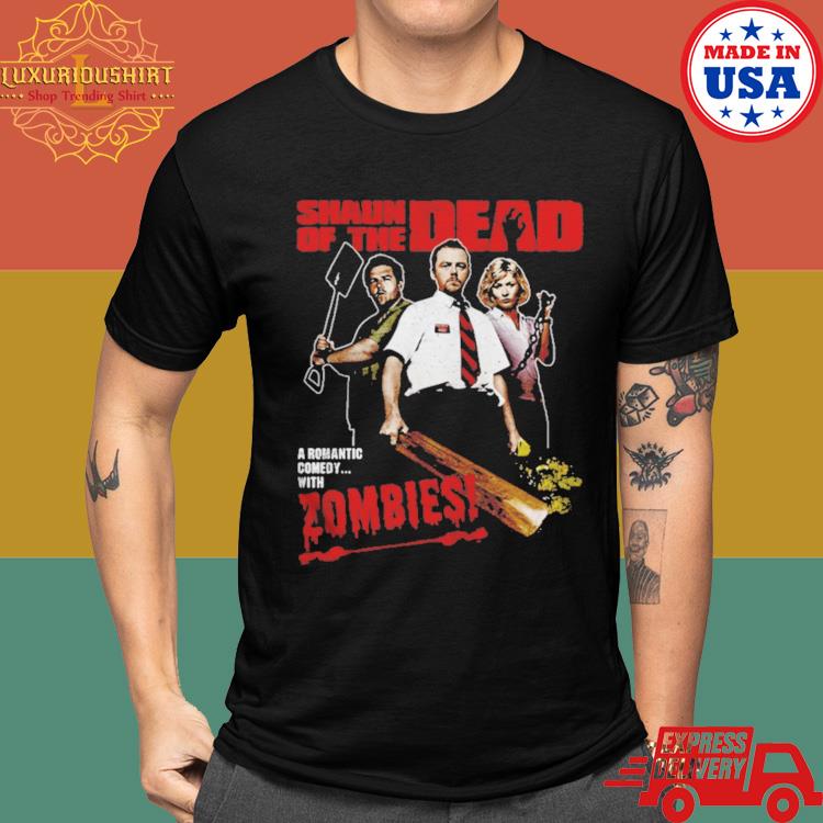 Official A Romantic Comedy With Zombies Shaun Of The Dead 80s 90s Horror Shirt