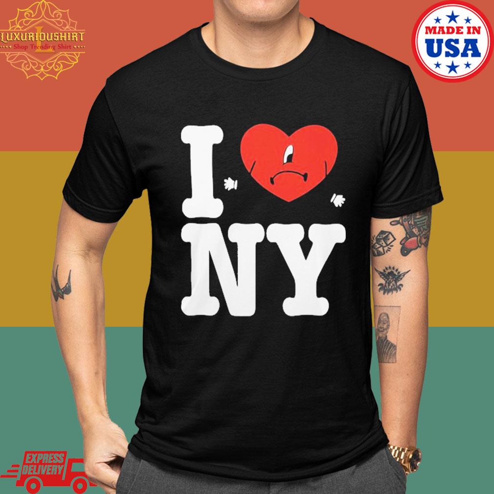 Official Bad bunny worlds hottest tour I love ny T-shirt