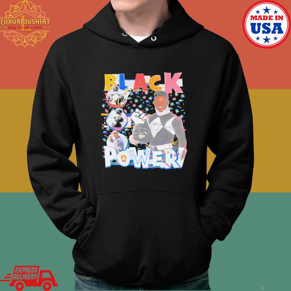 Official Walter Jones Black Power Superhero s Hoodie