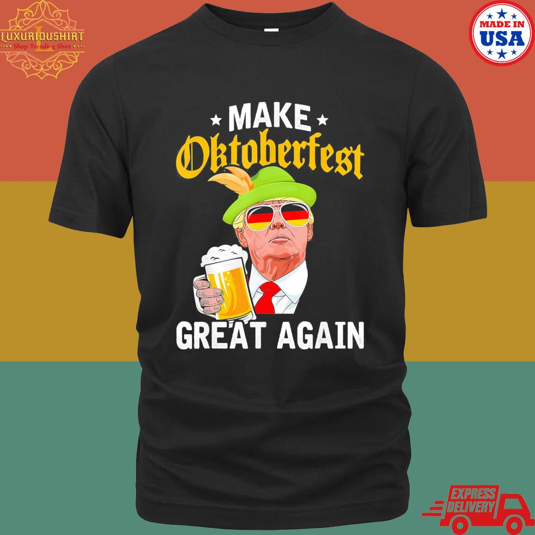 Official Make oktoberfest great again Trump drink beer shirt