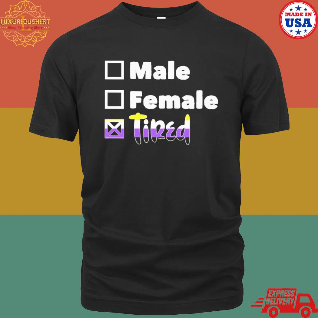 Official Male female tired shirt