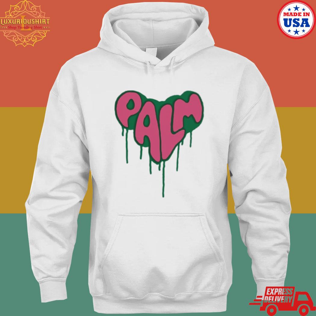Official Palm angels spray heart T-s hoodie