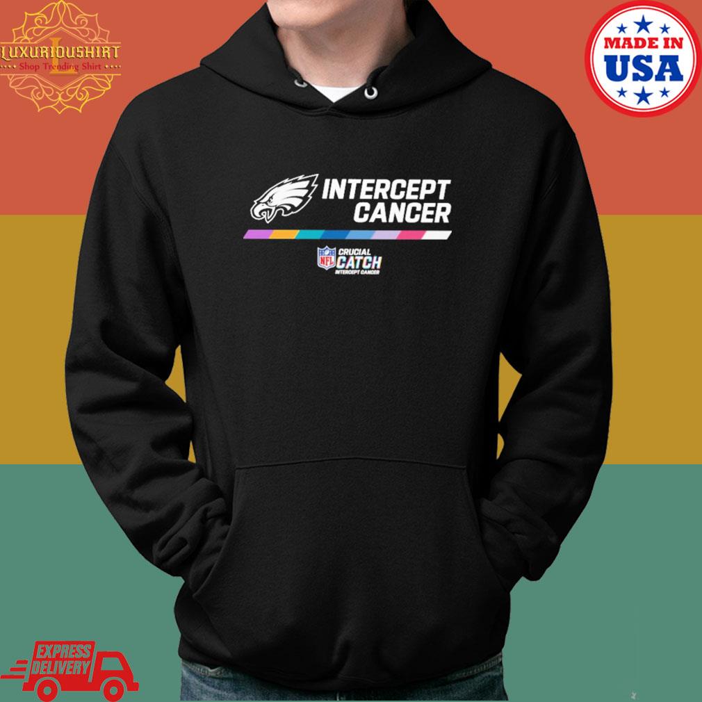 Official Philadelphia Eagles 2022 NFL Crucial Catch Intercept Cancer Hoodie