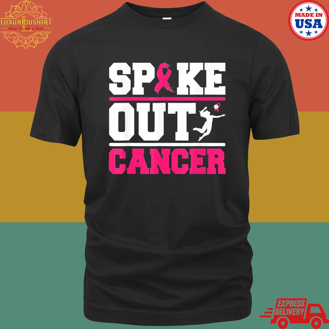 Official Spike out cancer volleyball player breast cancer awareness
