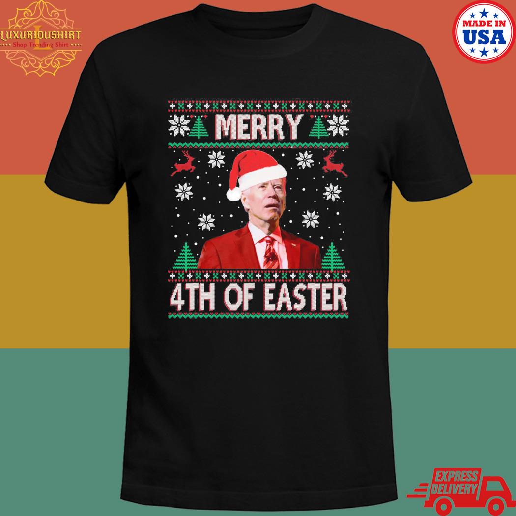 Official Joe Biden Merry 4th Of Easter Ugly Christmas Sweater ...