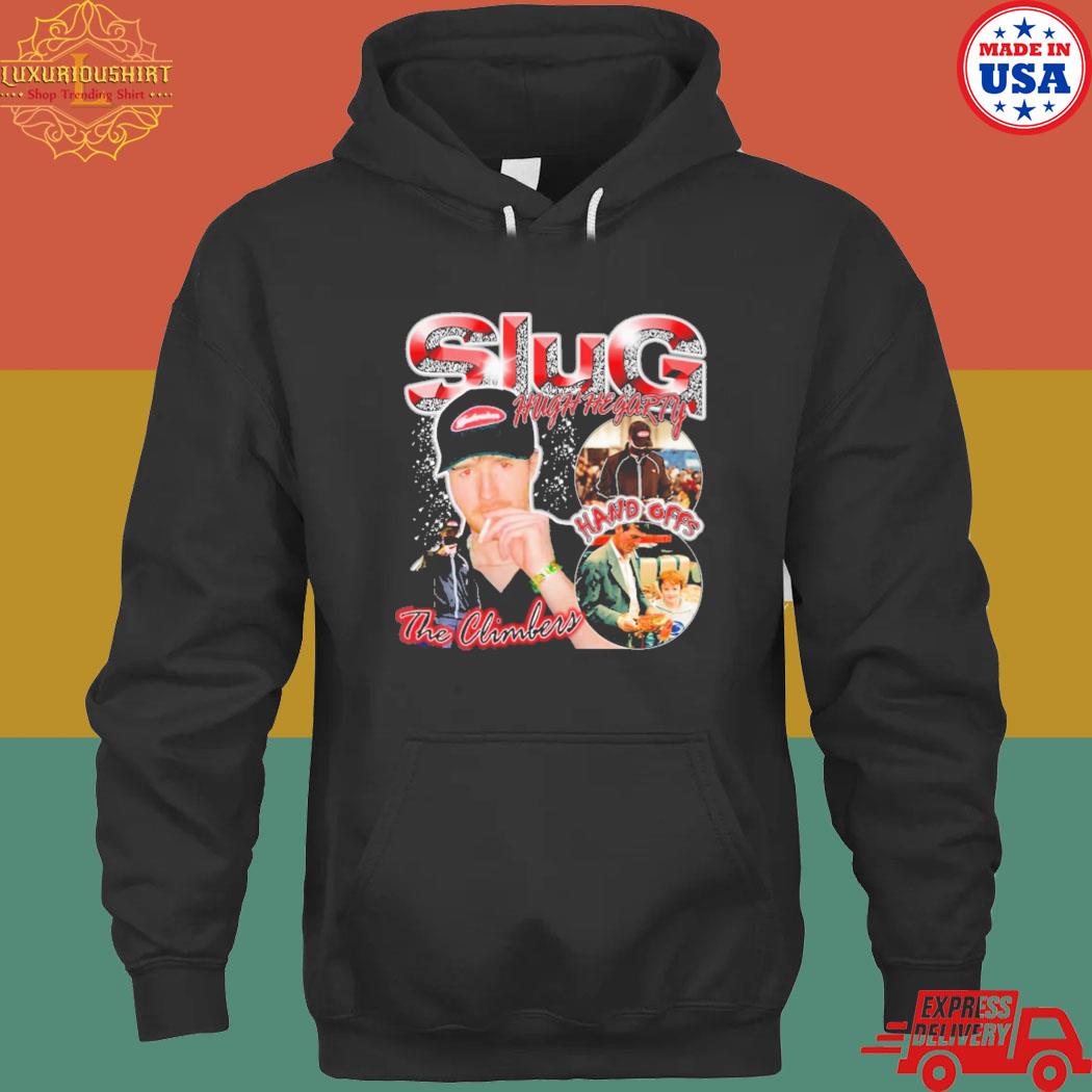 Official Slug Hugh Hegarty Hand Offs The Climbers s hoodie