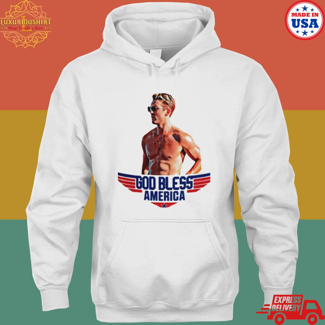Official god bless America miles teller top gun maverick for fans bradley rooster bradshaw s hoodie