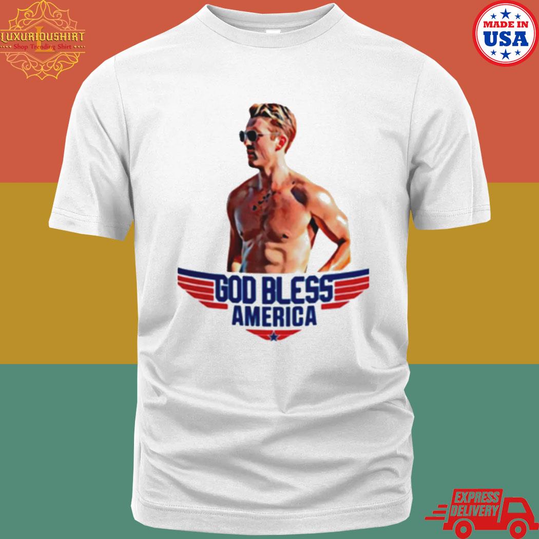 Official god bless America miles teller top gun maverick for fans bradley rooster bradshaw shirt