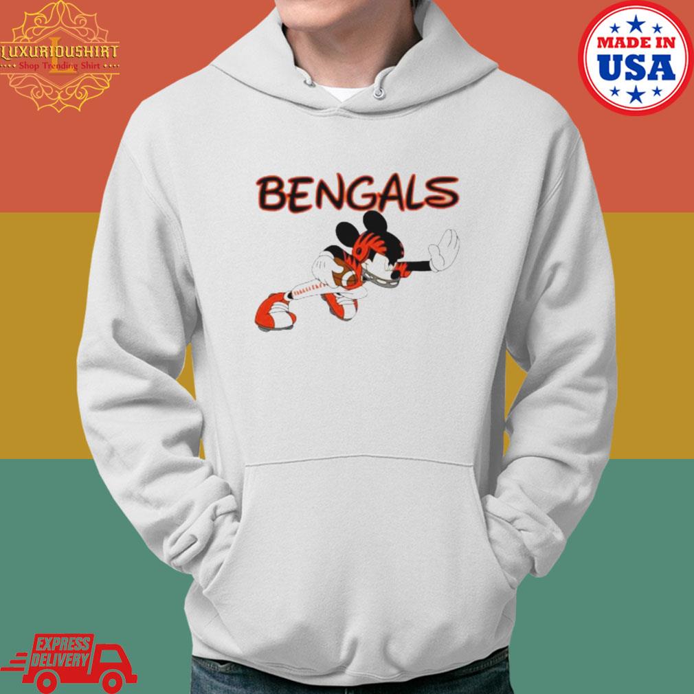 Official Cincinnati Bengals Mickey Mouse Style Joe Burrow 2023 Shirt Hoodie