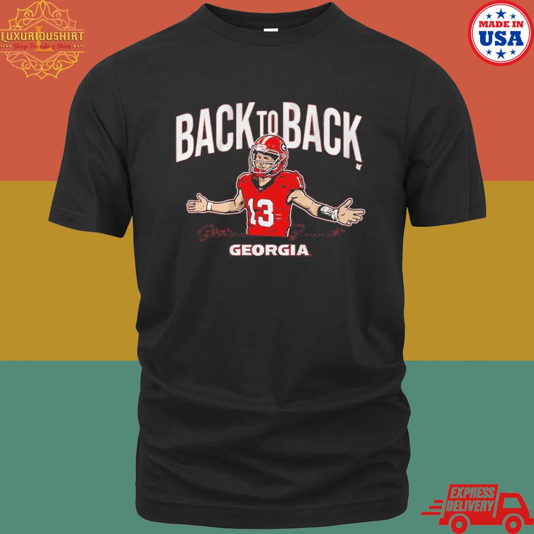 Official Georgia Football Stetson Bennett Iv Back-to-back T-shirt