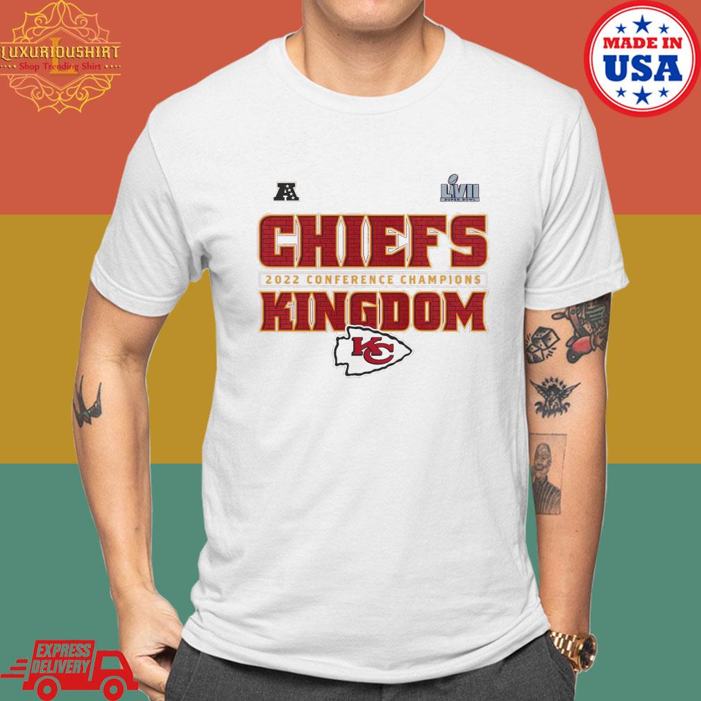 Official Kansas City Chiefs Fanatics Branded 2022 Afc Champions Team Slogan T-shirt