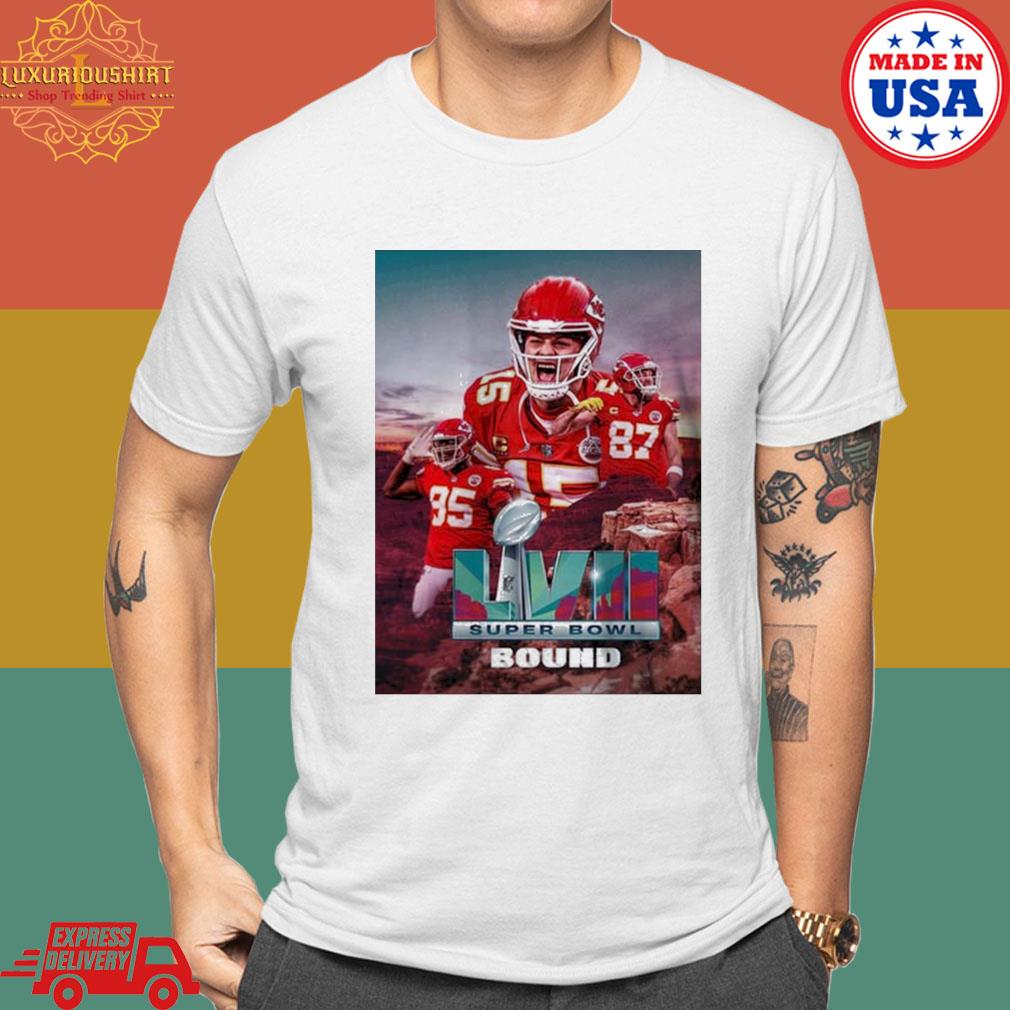 Official Kansas City Chiefs See You In Arizona Philadelphia Eagles Super Bowl Bound LVII T-Shirt