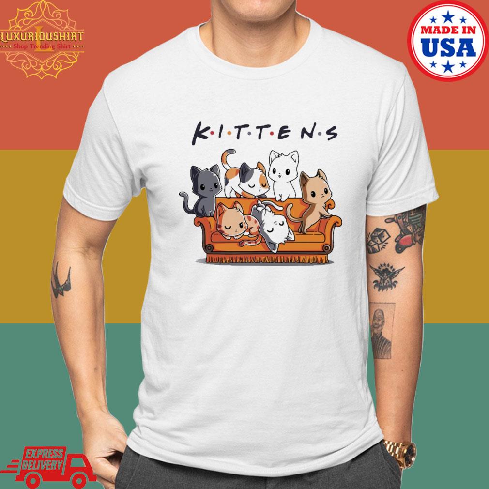 Official Kittens Cat On Sofa Friends Shirt