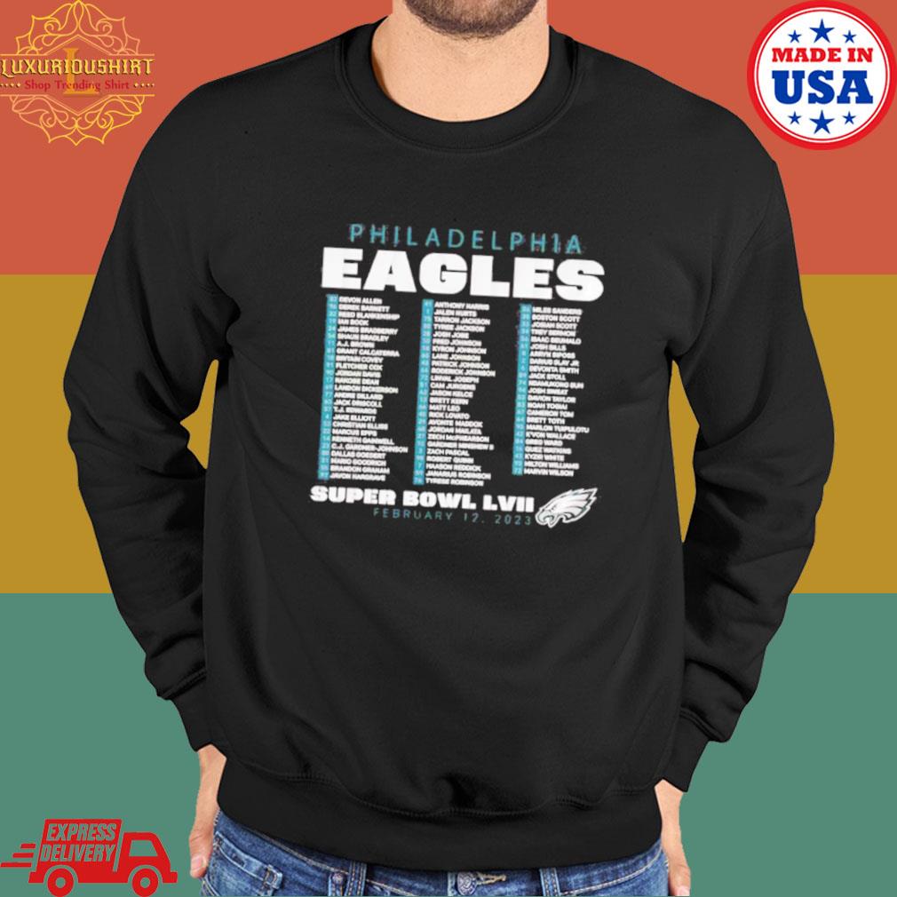 Philadelphia Eagles Super Bowl LVII Varsity Roster 2023 T-Shirt, hoodie,  longsleeve tee, sweater