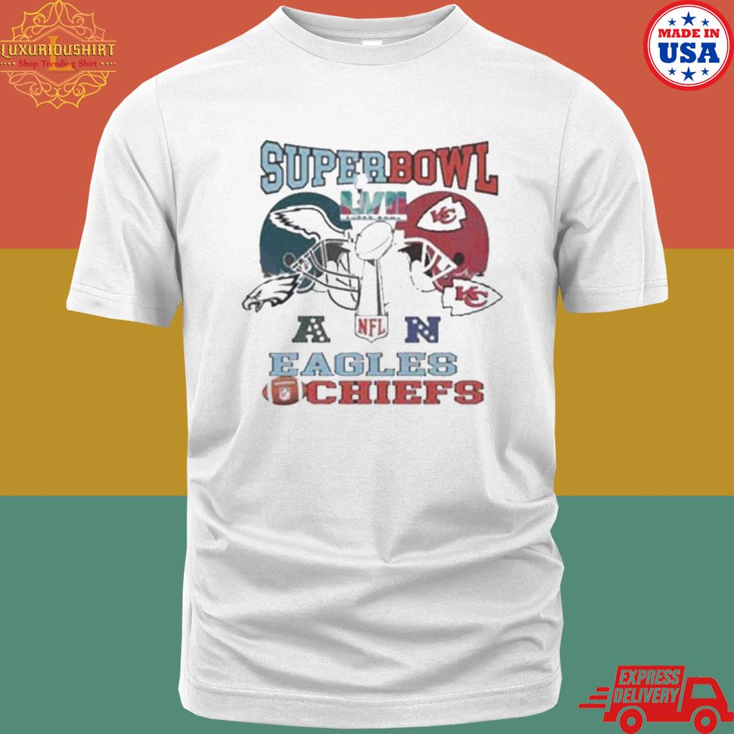 Afc Champions And Nfc Champions Philadelphia Eagles Vs Kansas City Chiefs Super Bowl Lvii 2023 T-shirt
