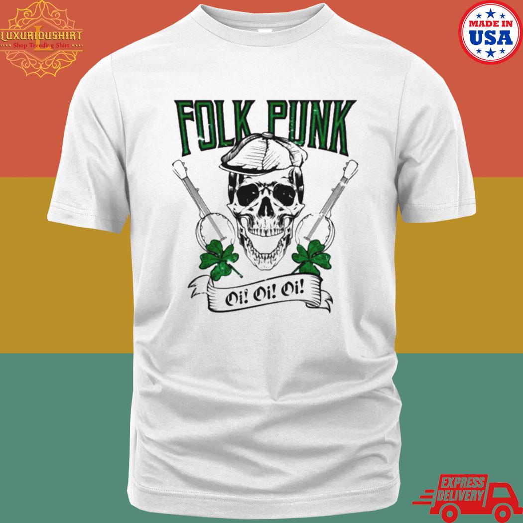 Official Celtic Folk Punk Skull Music Shirt