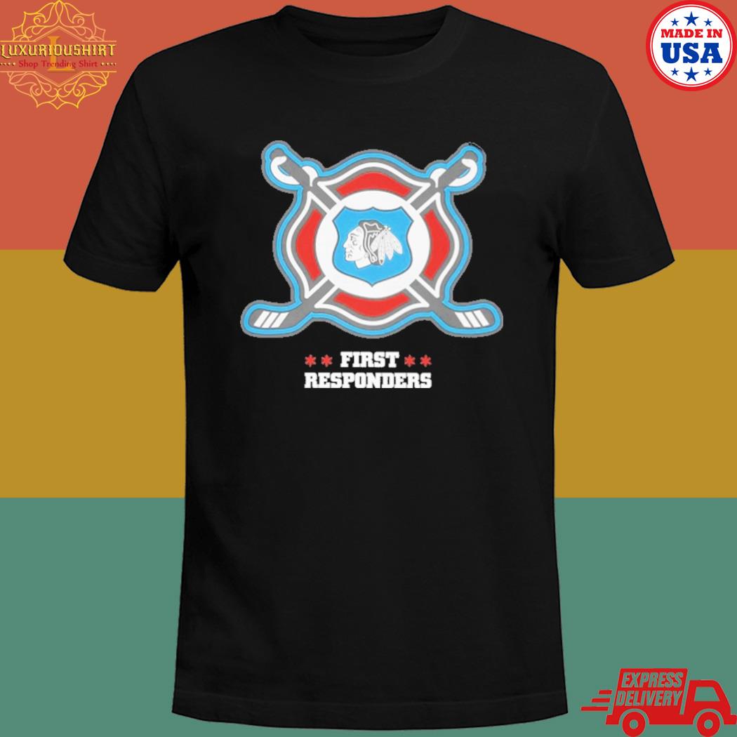 Official Chicago blackhawks first responders T-shirt