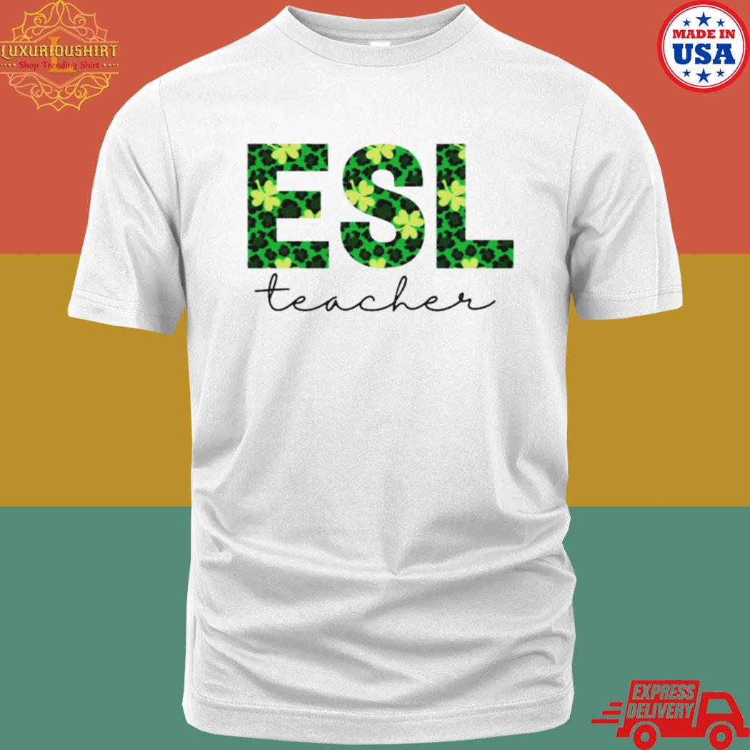 Official Esl Teacher St Patricks Day Vintage Shirt