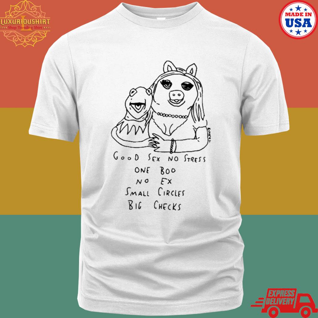 Official Good Sex No Stress One Boo No Ex Small Circles Big Checks Shirt