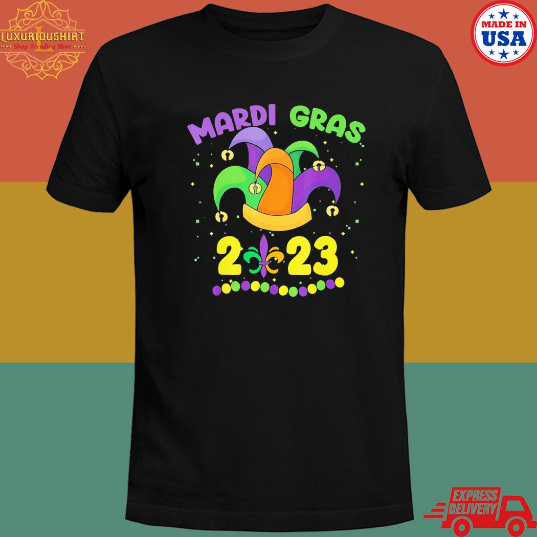 Official Happy mardI gras 2023 jester outfit T-shirt