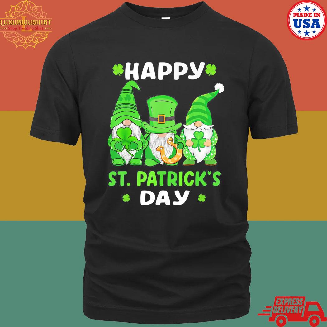 Official Happy St Patricks day gnomes Shamrock Lucky T-Shirt
