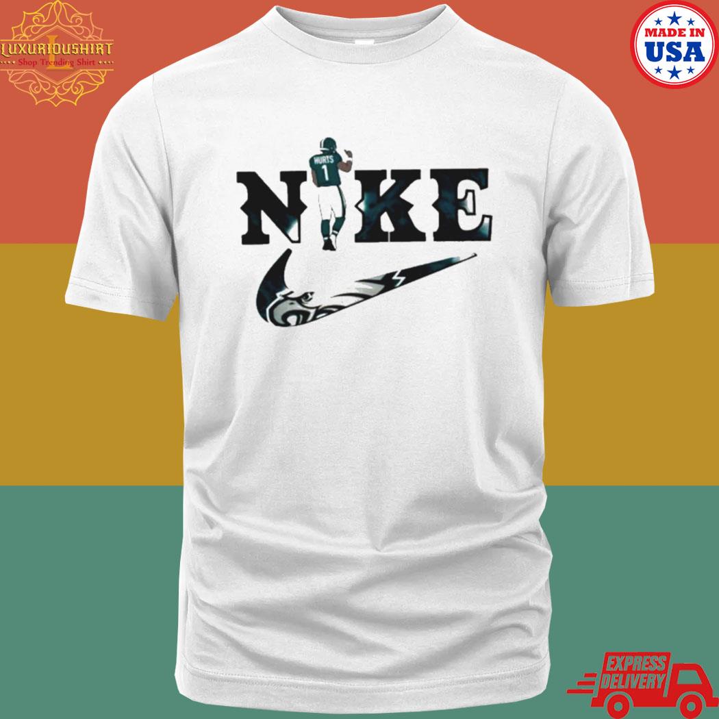 Official Jalen Hurts Philadelphia Eagles Nike Logo Shirt
