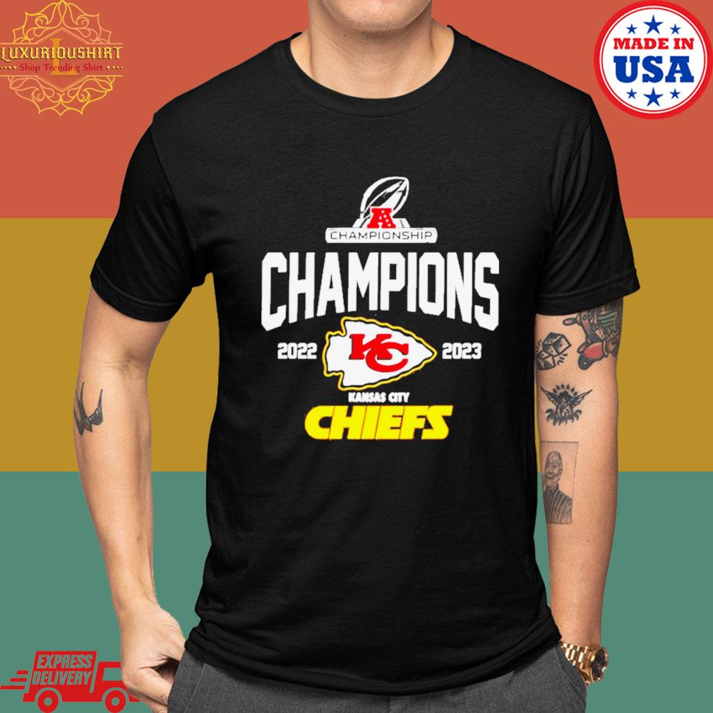 2023 Champions Team Kansas City Chiefs AFC Championship Game T-Shirt -  Yesweli