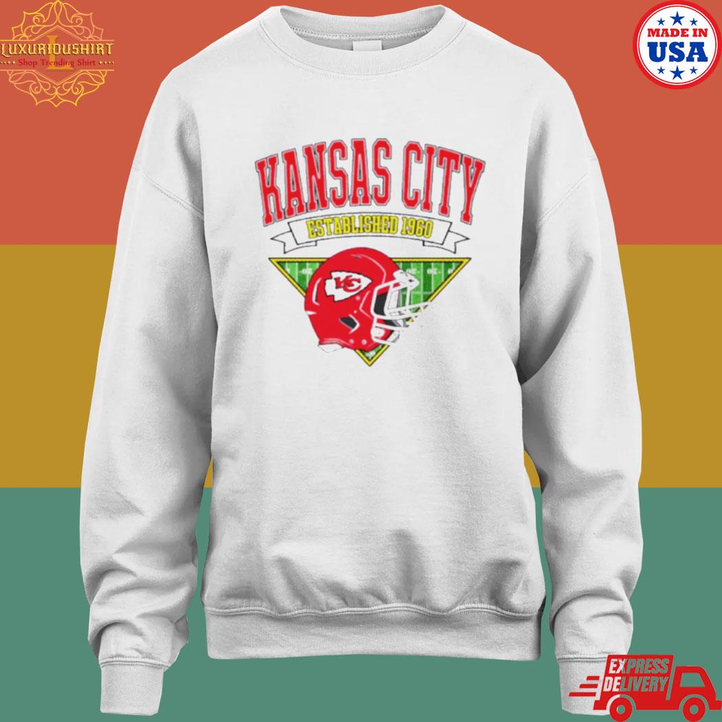 Vintage Kansas City Established 1960 Kansas City Chiefs Football Crewneck  Sweatshirt - Wiseabe Apparels