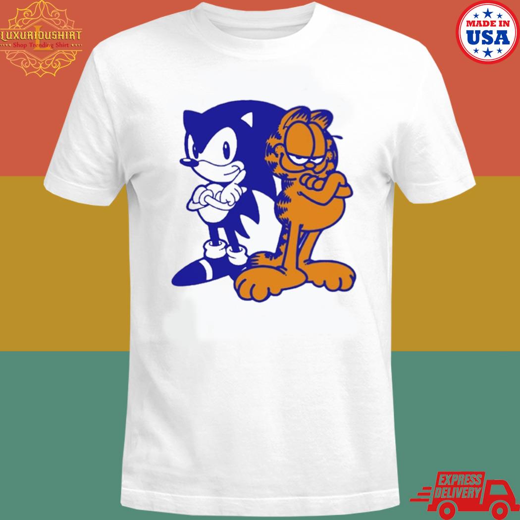 Official Mamono Sonic and Garfield T-shirt