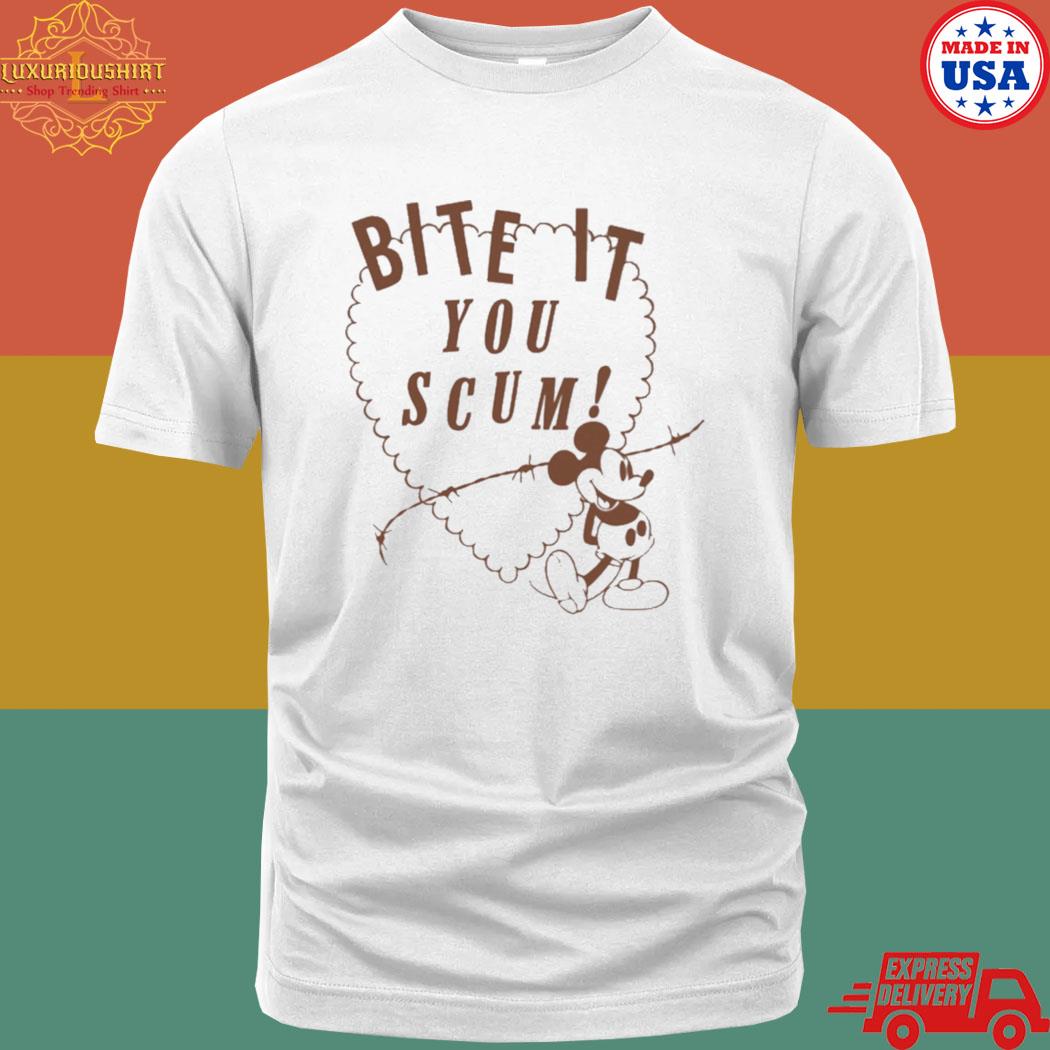 Official Mickey Mouse Bite It You Scum Shirt