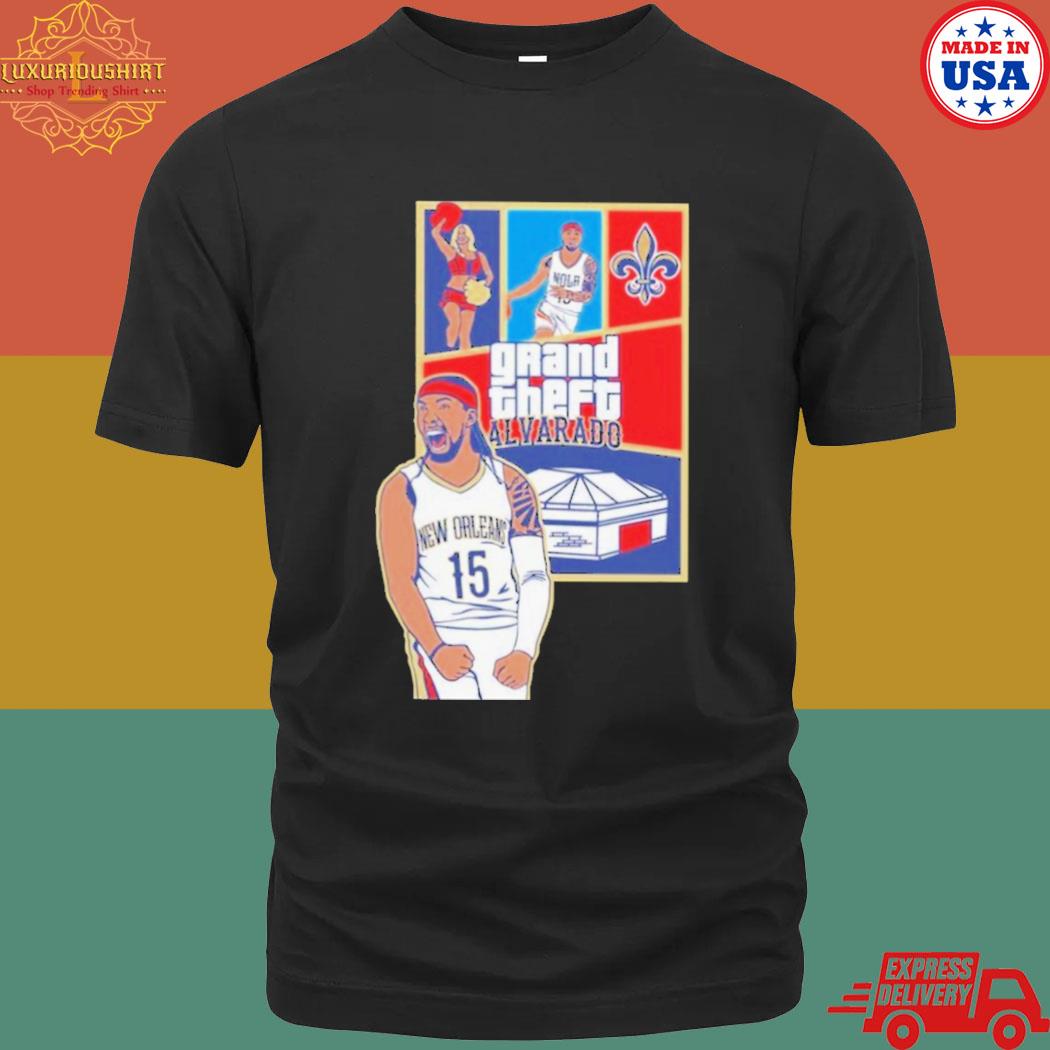 Official New Orleans Saints Grand Theft Alvarado T-shirt