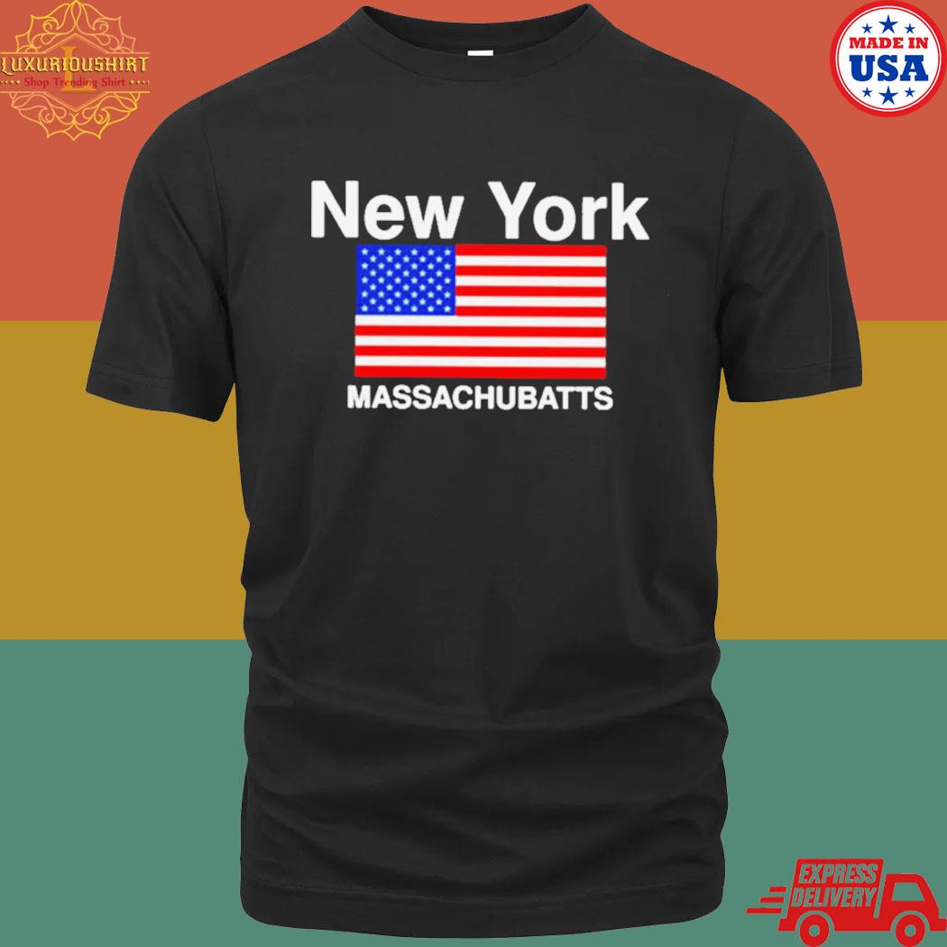 Official New York Massachubatts American Flag T-shirt