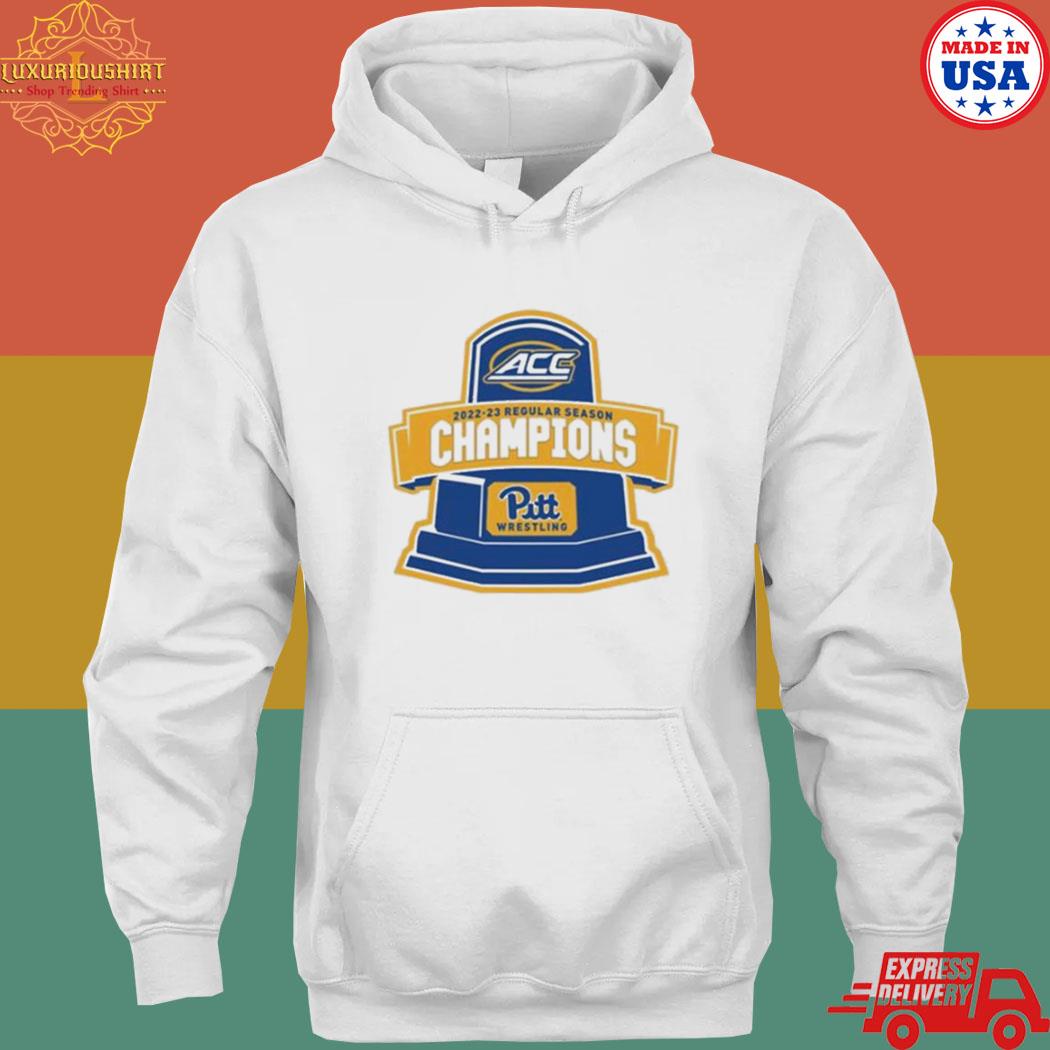 Official Pitt Panthers 2023 acc wrestling regular season champions matchup T-s hoodie