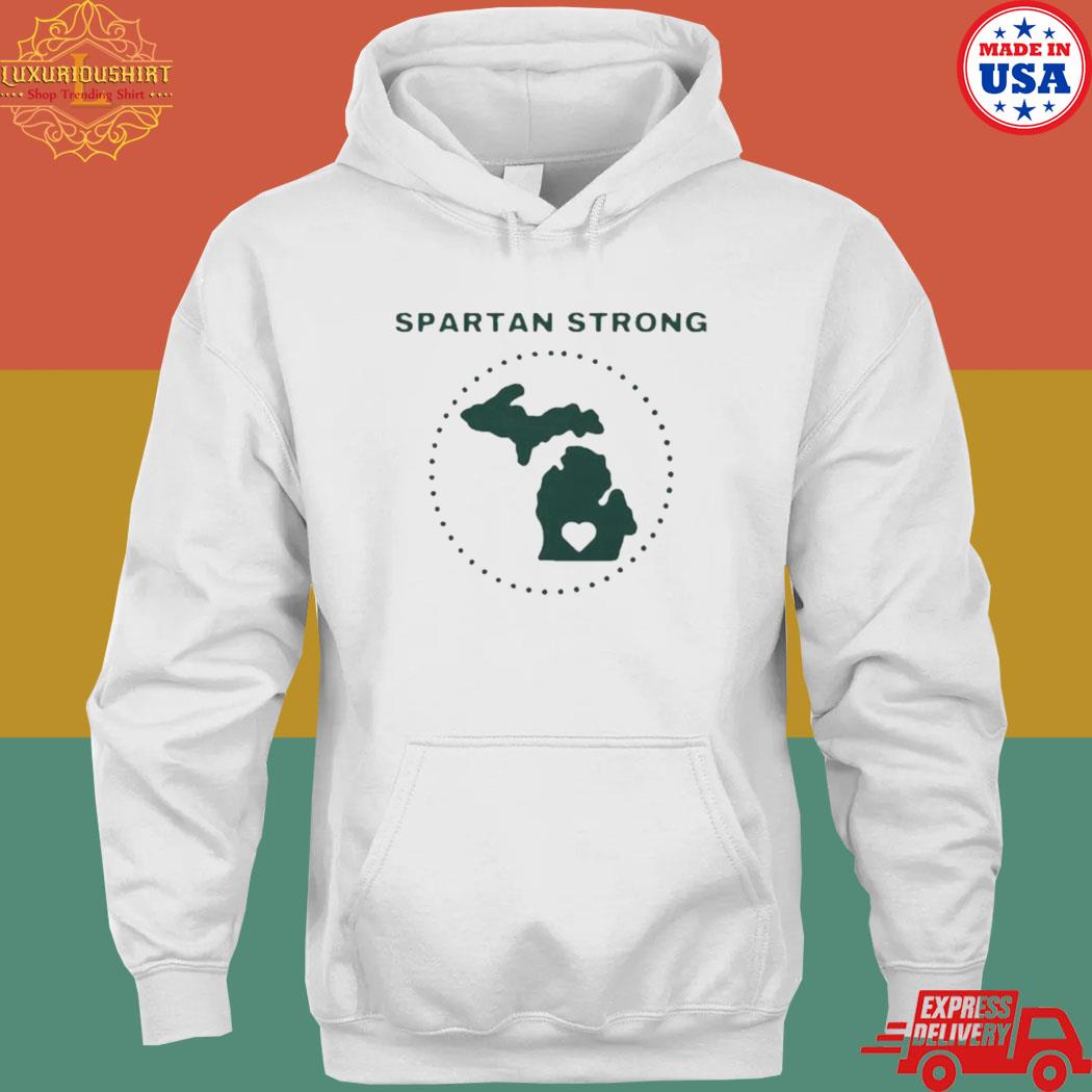 Official Spartan strong trendy msu stay safe never forget s hoodie