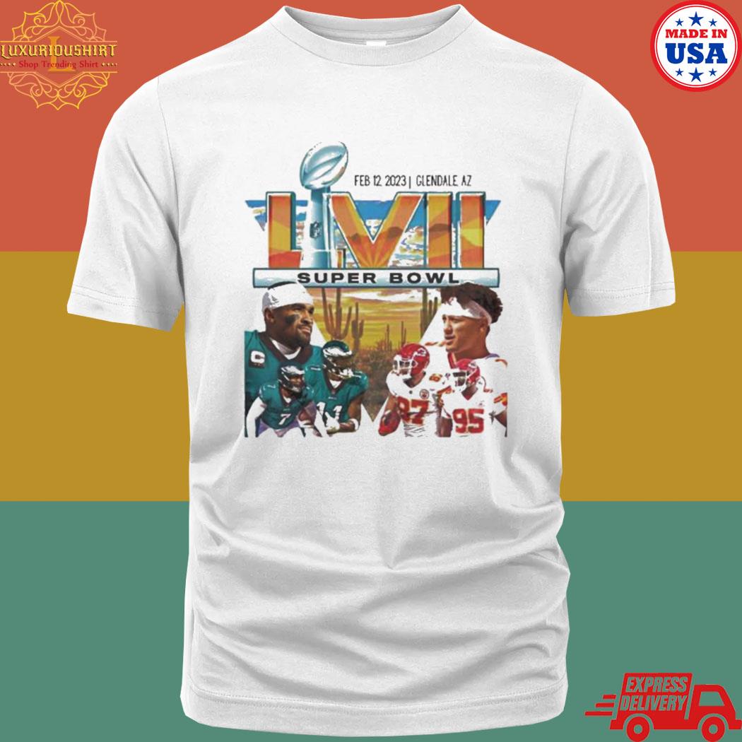 Official Super Bowl 2023 Vintage Philadelphia Eagles Kansas City Chiefs Shirt