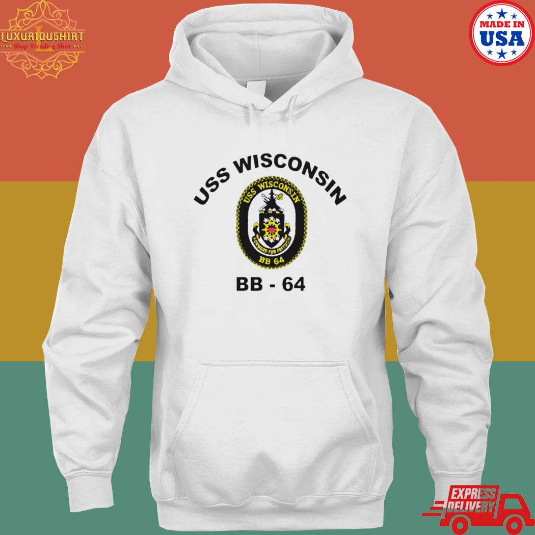 Official Uss Wisconsin bb 64 T-s hoodie