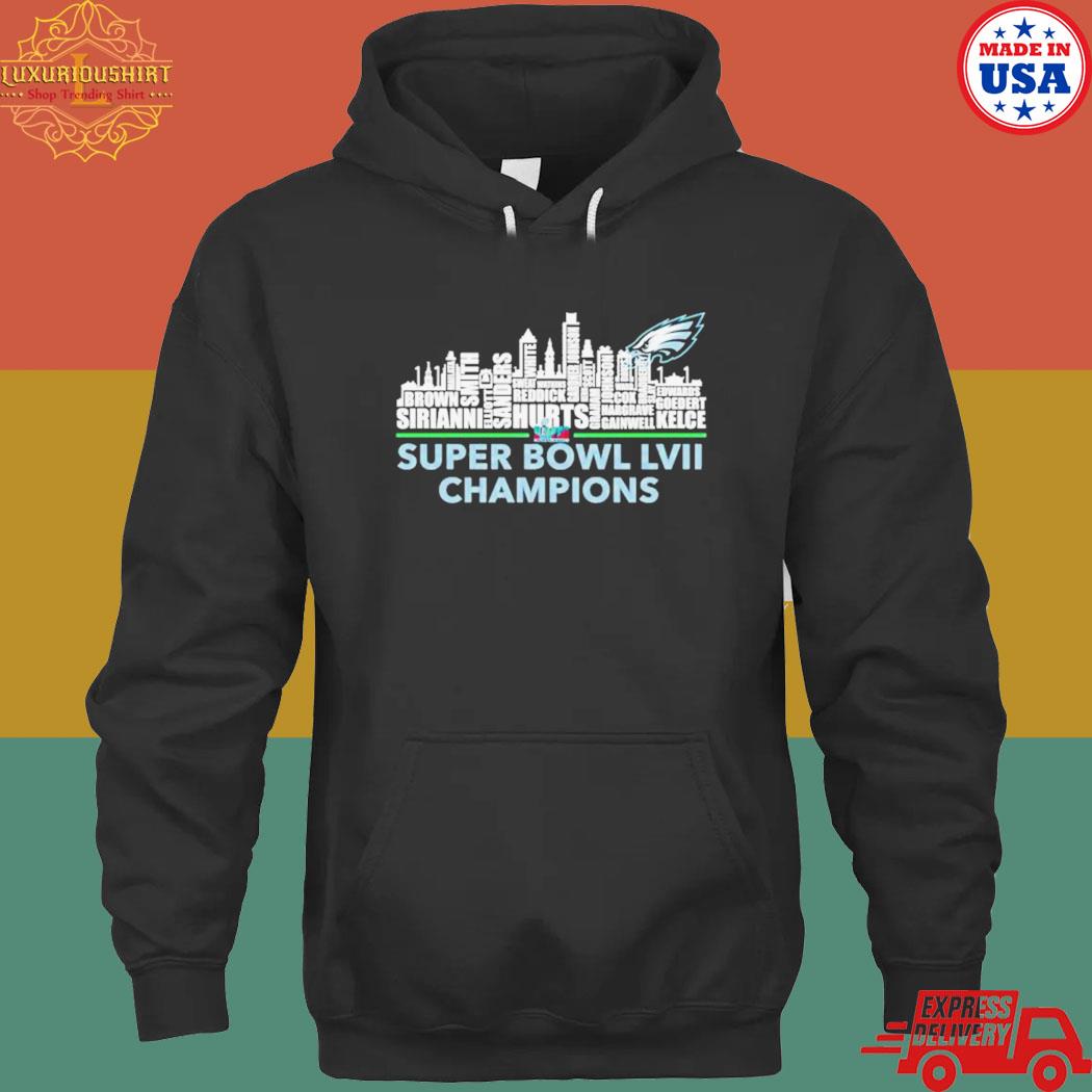 Philadelphia Eagles Players Names Skyline Super Bowl Lvii Champions Philadelphia eagles players names skyline super bowl lvii champions