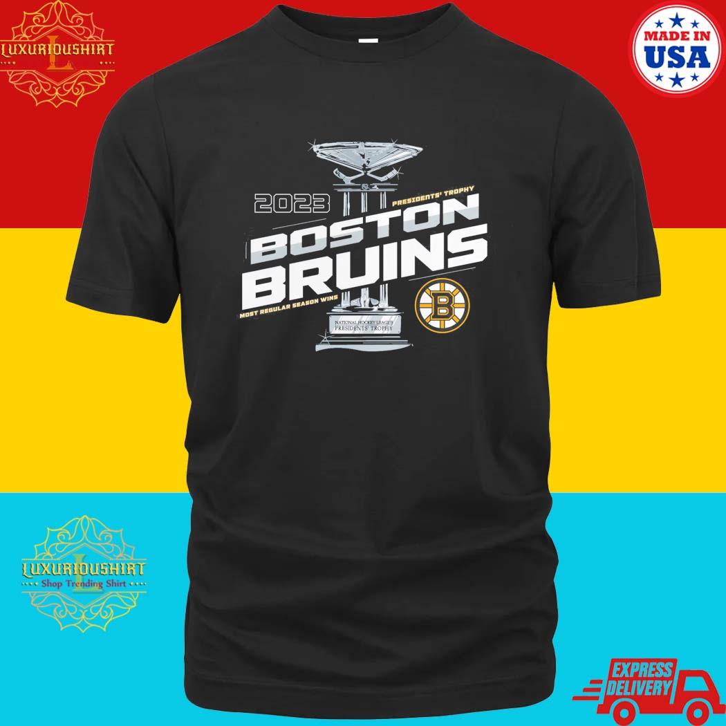 Official 2023 Presidents' Trophy Boston Bruins Most Regular Season Wins Shirt