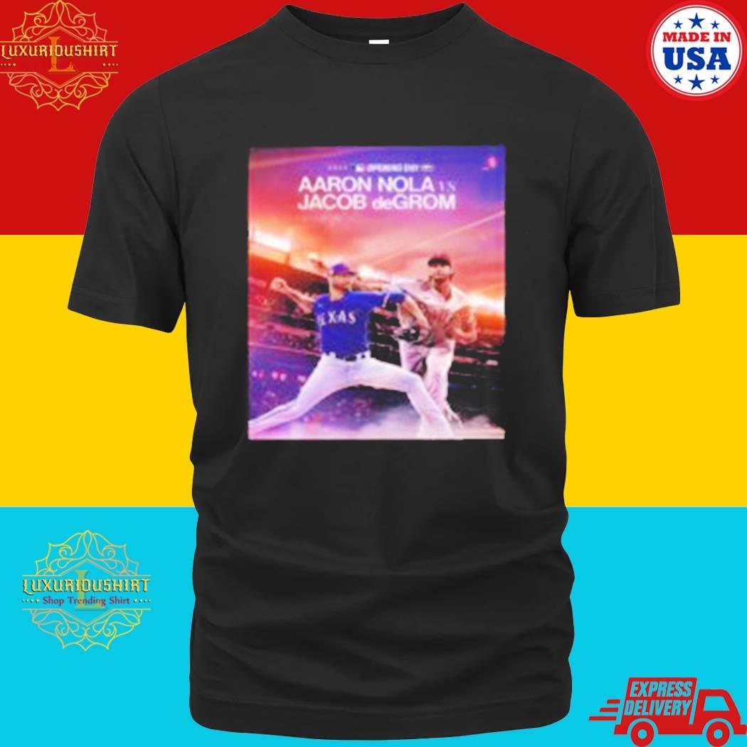 Official Aaron Nola Vs Jacob deGrom On 2023 MLB Opening Day T-Shirt