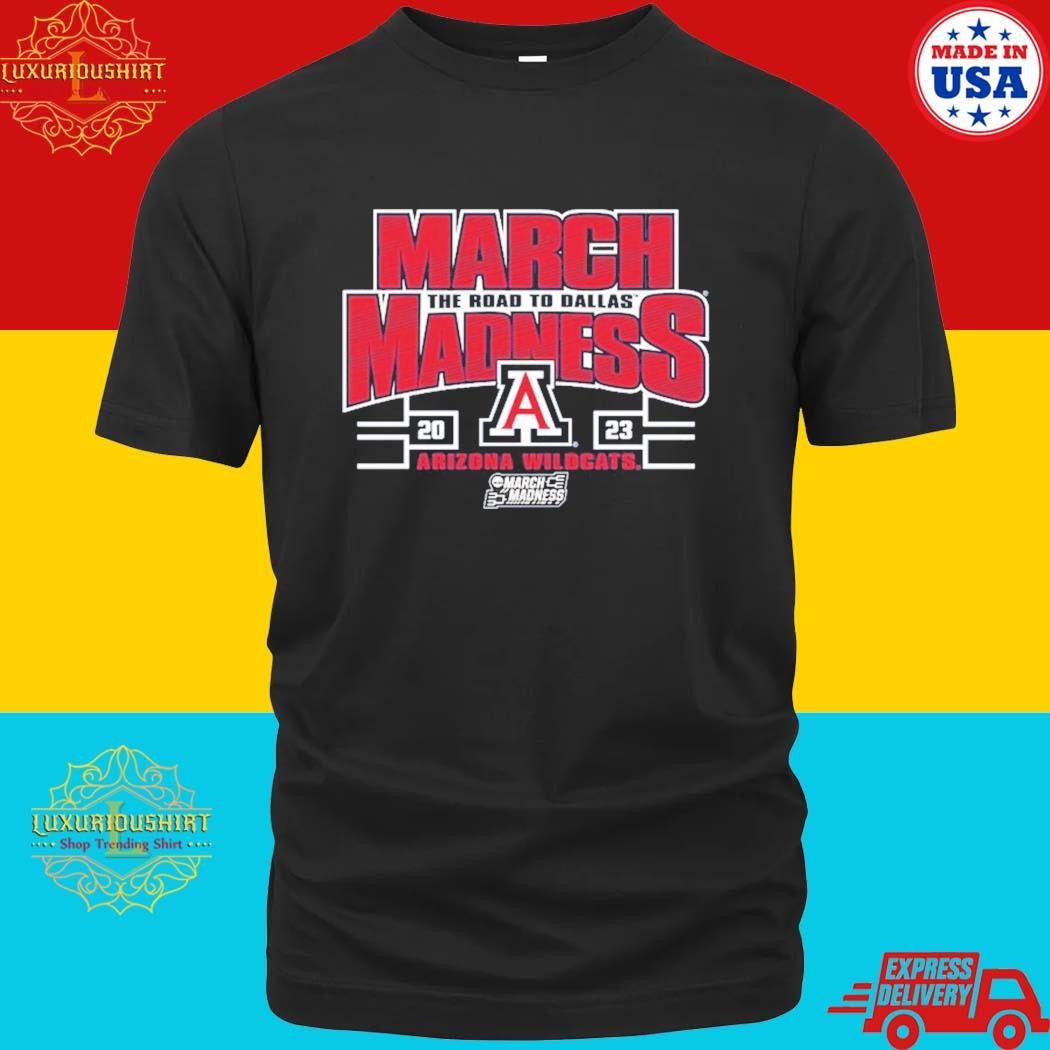 Official Arizona Wildcats 2023 NCAA Basketball The Road To Dallas March Madness Shirt