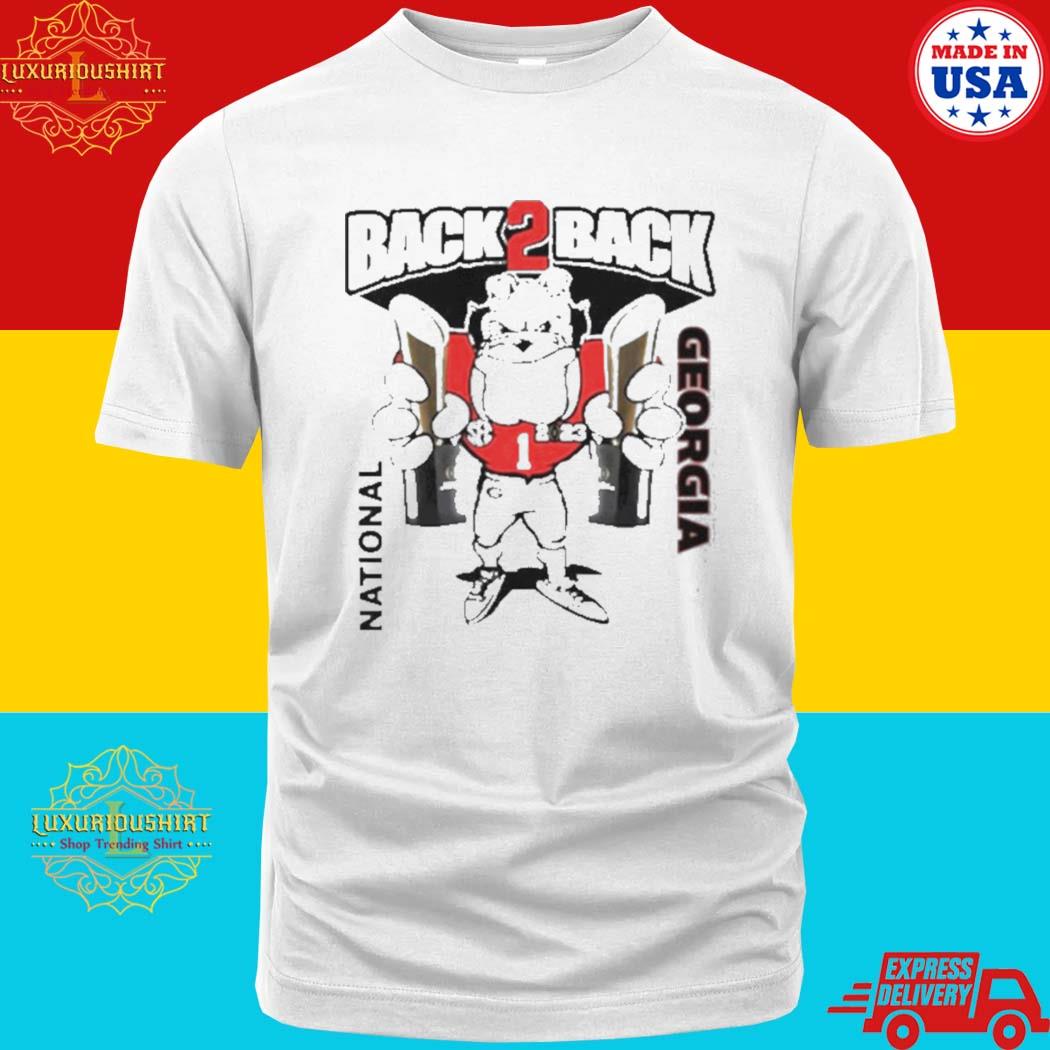 Official Back 2 Back Georgia Character National Champions Shirt