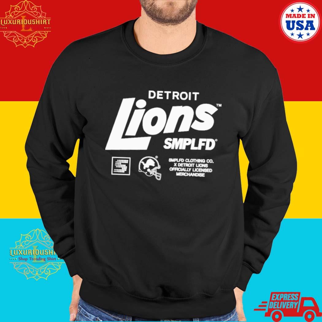 Lids Detroit Lions SMPLFD Newsprint T-Shirt - Black