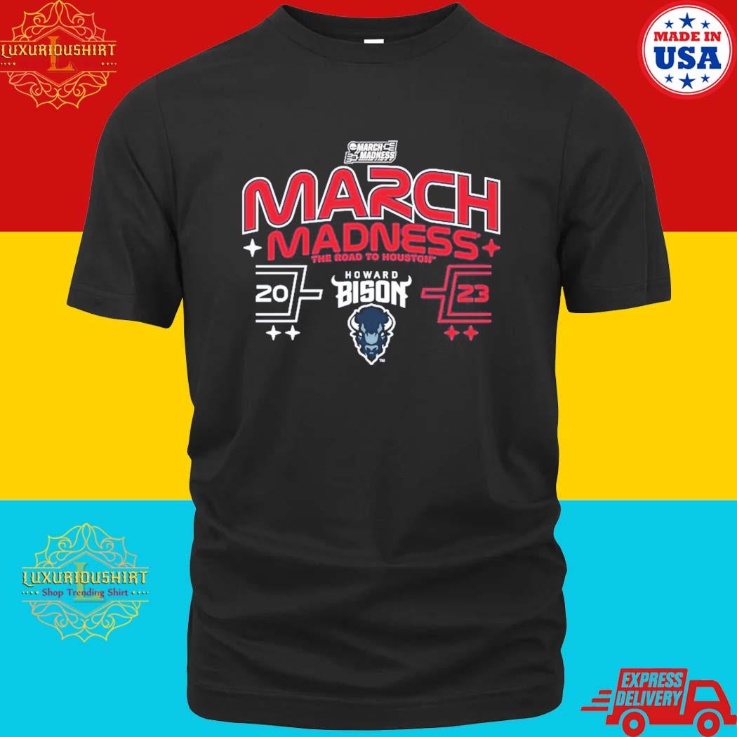 Official Howard Bison Blue 84 2023 NCAA Men’s Basketball Tournament March Madness T-Shirt
