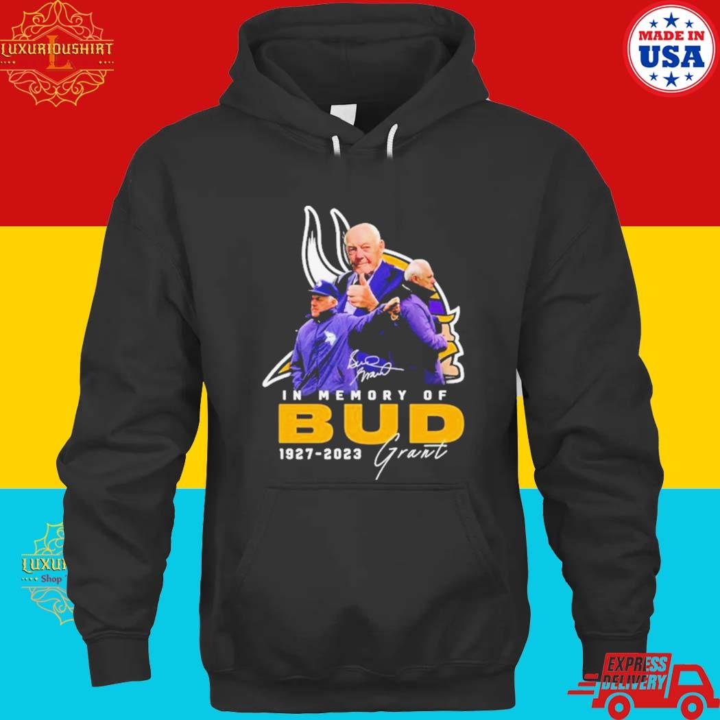 Official in Memory Of Coach Bud Grant 1927-2023 Signature Shirt hoodie