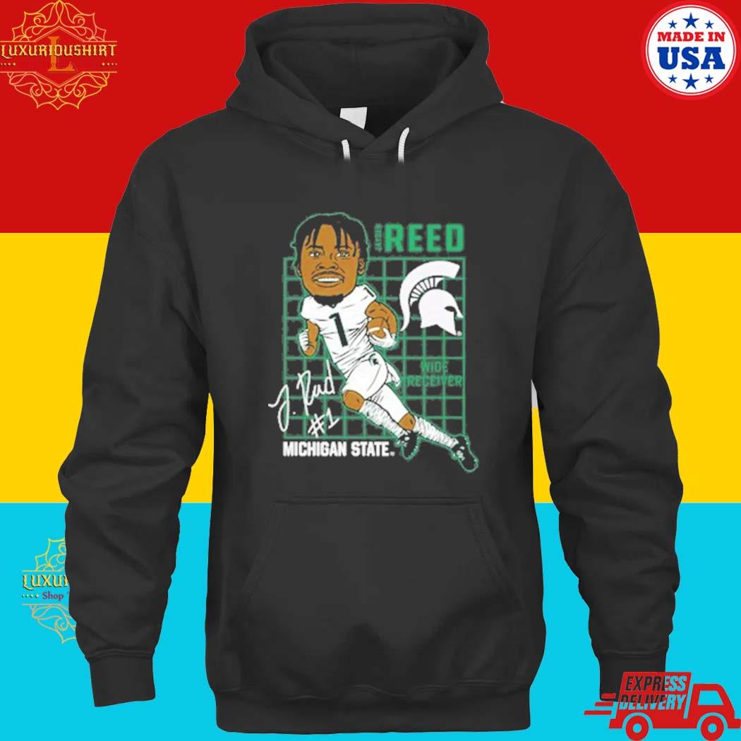 Official jayden Reed Michigan State Spartans Football Caricature Fashion Player Shirt hoodie