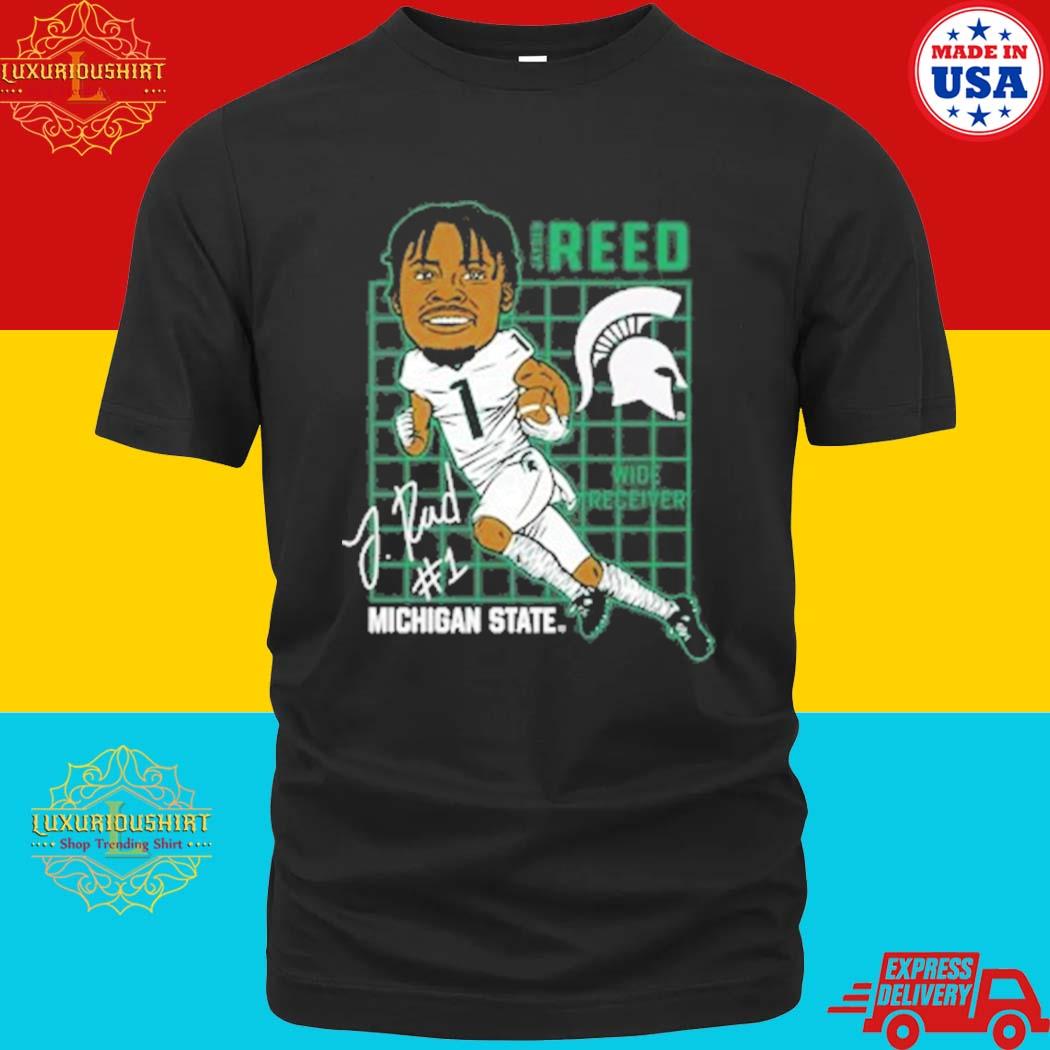 Official jayden Reed Michigan State Spartans Football Caricature Fashion Player Shirt