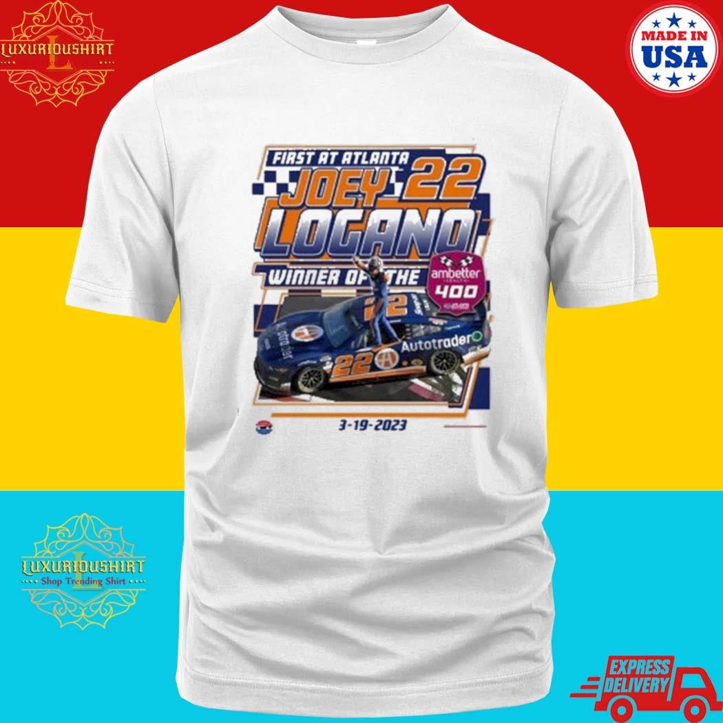 Official joey Logano Checkered Flag 2023 Ambetter Health 400 Winner Shirt