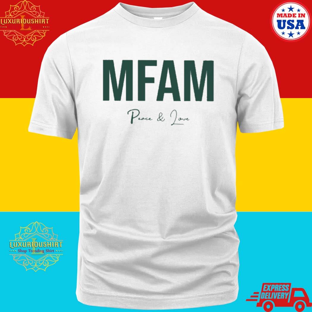 Official Mfam Spring Collection Apparel Mfam Peace & Love Shirt